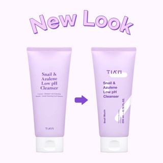 Sữa rửa mặt Tiam Snail & Azulene Low PH Cleanser 200ml dịu nhẹ cho làn da nhạy cảm