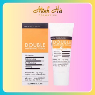 Kem dưỡng Derma Factory Double Whitening Cream 40ml dưỡng trắng, nâng tông và làm mờ thâm