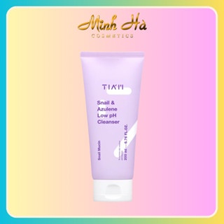 Sữa rửa mặt Tiam Snail & Azulene Low PH Cleanser 200ml dịu nhẹ cho làn da nhạy cảm