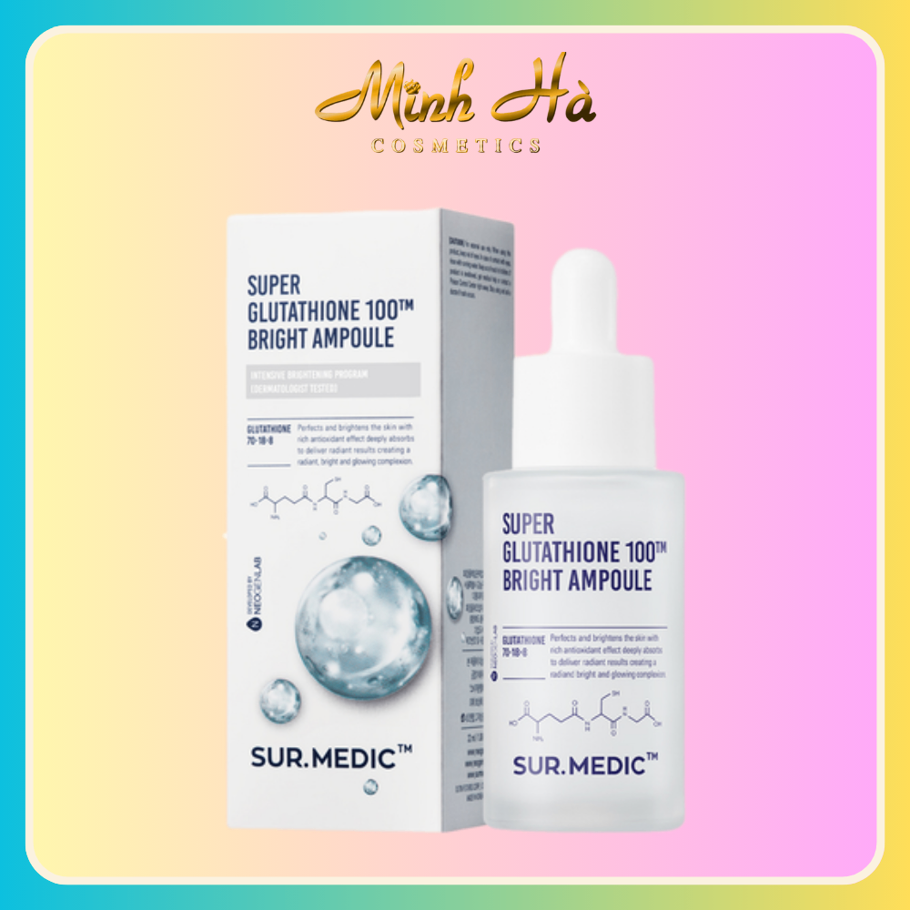 Tinh chất Sur.medic Super Glutathione 100 Bright Ampoule 32ml dưỡng trắng chuyên sâu thấm nhanh