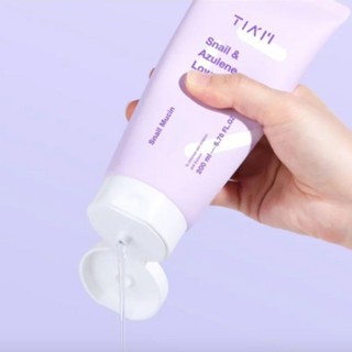 Sữa rửa mặt Tiam Snail & Azulene Low PH Cleanser 200ml dịu nhẹ cho làn da nhạy cảm