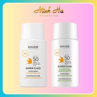Kem chống nắng Laboratorios BABE Super Fluid Mattifying Sunscreen SPF50 50ml không gây nhờn dính kiểm soát dầu hiệu quả