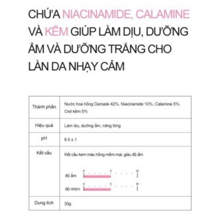 Kem dưỡng ẩm nâng tông Derma Factory Niacinamide 10% Calamine Cream 30g làm dịu dưỡng trắng da