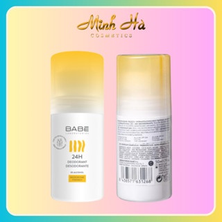 Lăn khử mùi Laboratorios Babe Desodorante 24h 50ml ngăn mồ hôi hương thơm dịu nhẹ