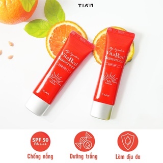 Kem chống nắng Tiam My Signature Vita Red Sunscreen SPF 50+ PA+++ 50ml giúp dưỡng sáng da