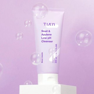 Sữa rửa mặt Tiam Snail & Azulene Low PH Cleanser 200ml dịu nhẹ cho làn da nhạy cảm
