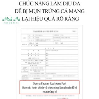 Tinh chất tẩy da chết Derma Factory Red Acne Peel 30ml cải thiện bề mặt da