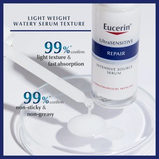 Tinh chất Eucerin Ultra Sensitive Repair Serum 30ml hỗ trợ phục hồi da nhạy cảm