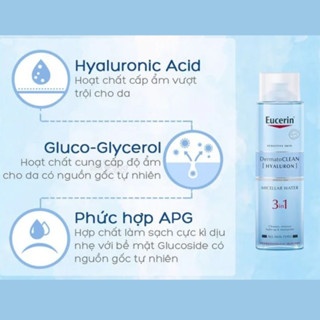 Nước tẩy trang Eucerin DermatoCLEAN 400ml giúp làm sạch sâu dịu nhẹ cho da
