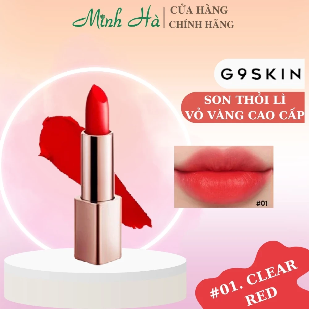 Son lì G9 Skin First V-Fit Lipstick 3.5g chất siêu mịn, bám màu lâu