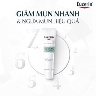 Bộ sản phẩm Eucerin gel rửa mặt dịu nhẹ cho da mụn 75ml và gel giảm mụn Pro Acne 40ml chăm sóc da toàn diện