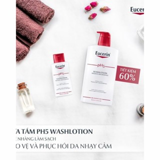 Sữa tắm dịu nhẹ Eucerin pH5 Washlotion 100/400ml làm sạch dịu nhẹ cho da nhạy cảm