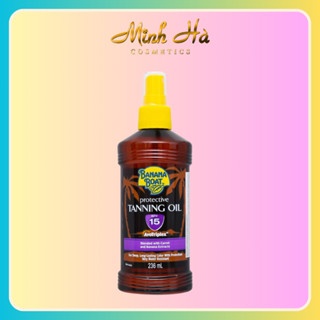Dầu tắm nắng Banana boat Protective Tanning Oil SPF15 236ml chịu nước và mồ hôi