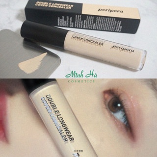 Kem che khuyết điểm Peripera Double Longwear Cover Concealer 5.5g làm đều màu da và giúp làn da