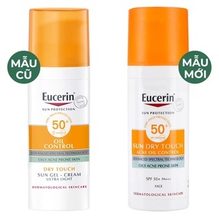 Kem chống nắng Eucerin Sun Gel Cream Acne Oil Control SPF 50+ PA+++ 50ml giúp kiểm soát nhờn