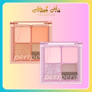Bảng phấn mắt 4 ô Peripera Ink Pocket Shadow Palette 6.4g chất phấn siêu mịn độ bám màu cao