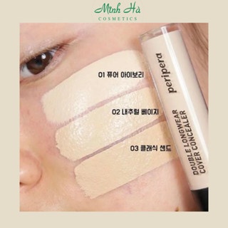 Kem che khuyết điểm Peripera Double Longwear Cover Concealer 5.5g làm đều màu da và giúp làn da