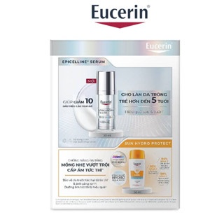 Bộ sản phẩm Eucerin Hyaluron-Filler Epicelline 30ml và kem chống nắng Hydro Ultra Light Fluid SPF50+ 50ml chăm sóc da hiệu quả