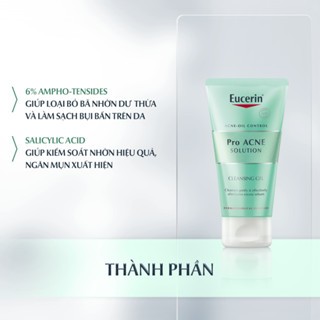 Gel rửa mặt Eucerin Cleansing Gel pro Acne Solution 75/200ml cho da dầu nhờn