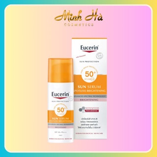 Kem chống nắng Eucerin Sun Serum Spotless Brightening SPF50+ PA++++ 50ml dưỡng trắng da mờ đốm nâu