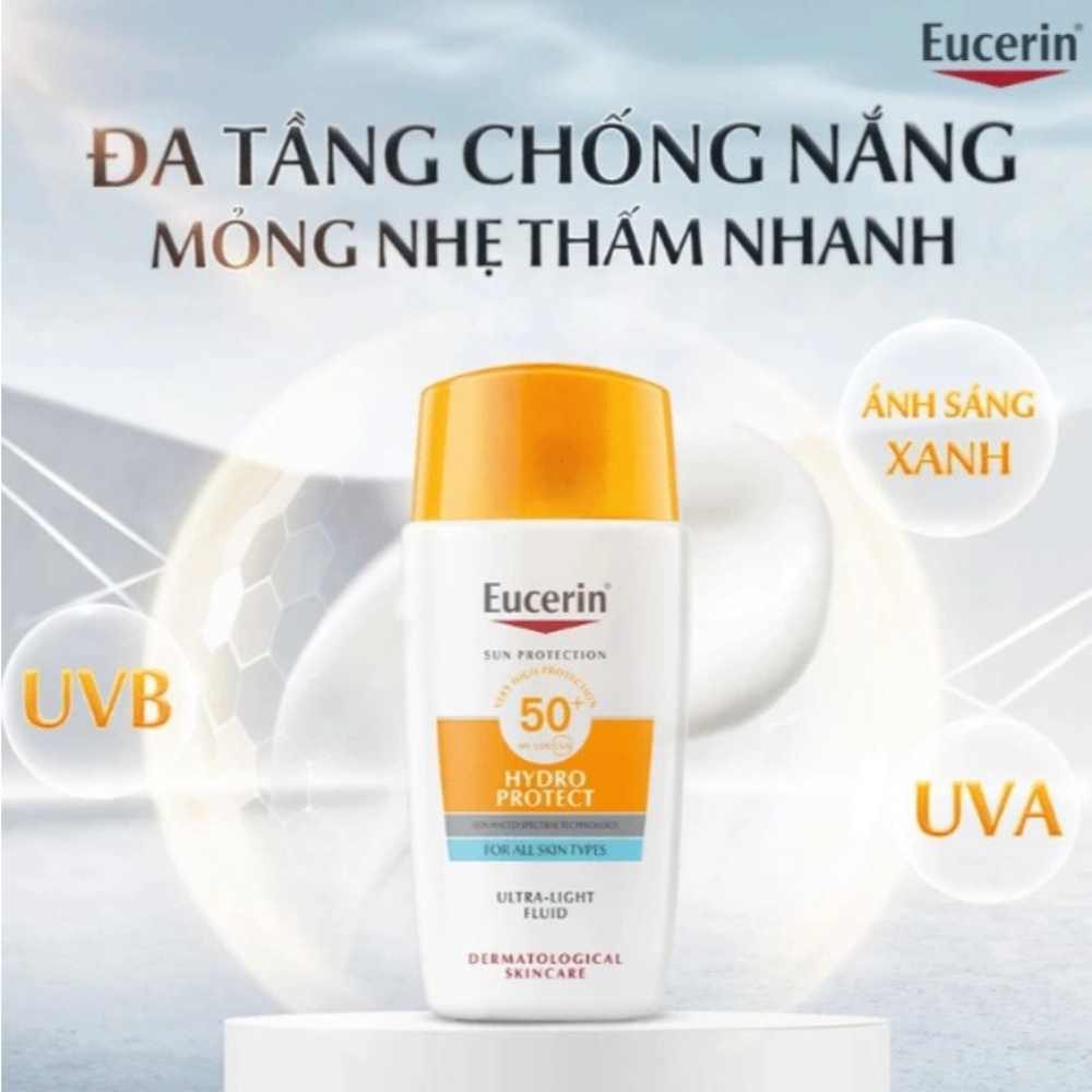Kem chống nắng Eucerin Sensitive Protect Sun Fluid SPF50+ 50ml cho da thường đến khô, da nhạy cảm