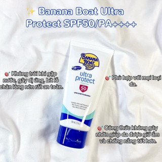 Kem chống nắng Banana Boat Ultra Protect SPF 50 PA++++ 90ml bảo vệ lạn da khoải tia UV