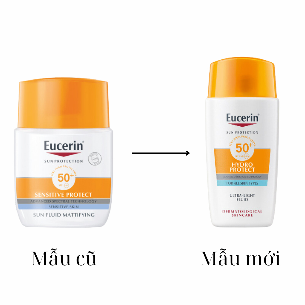 Kem chống nắng Eucerin Sensitive Protect Sun Fluid SPF50+ 50ml cho da thường đến khô, da nhạy cảm