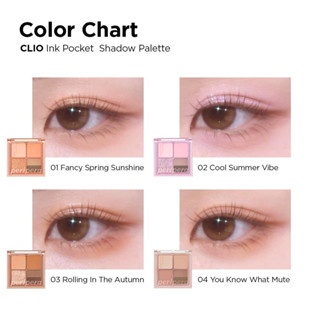 Bảng phấn mắt 4 ô Peripera Ink Pocket Shadow Palette 6.4g chất phấn siêu mịn độ bám màu cao