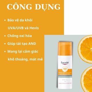 Kem chống nắng Eucerin Sun Gel Cream Acne Oil Control SPF 50+ PA+++ 50ml giúp kiểm soát nhờn