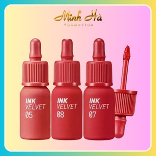 Son kem lì Ink Velvet Peripera 4g lên môi mượt bền màu
