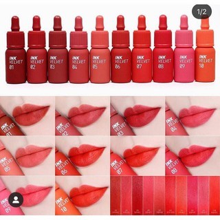 Son kem lì Ink Velvet Peripera 4g lên môi mượt bền màu