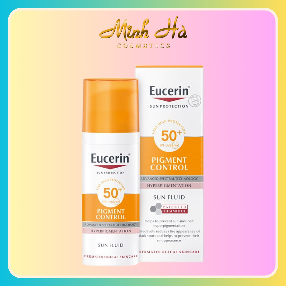 Kem chống nắng Eucerin Pigment Control Sun Fluid SPF 50+ 50ml giúp bảo vệ dưỡng ẩm da