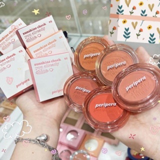 Phấn má hồng Peripera Pure Blushed Sunshine Cheek 4.2g hiệu ứng mịn, tự nhiên