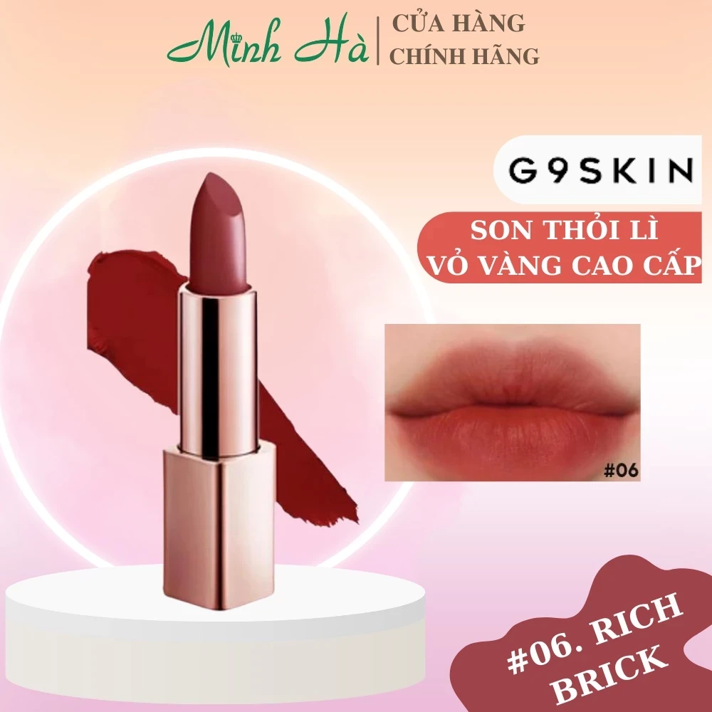 Son lì G9 Skin First V-Fit Lipstick 3.5g chất siêu mịn, bám màu lâu