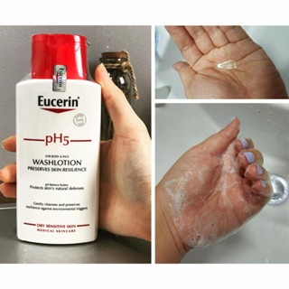 Sữa tắm dịu nhẹ Eucerin pH5 Washlotion 100/400ml làm sạch dịu nhẹ cho da nhạy cảm