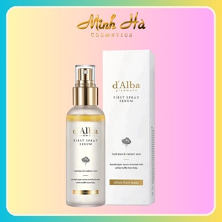 Serum dạng xịt d'Alba First Spray Hydrated & Radiant Skin 50/100ml (Màu vàng) cấp ẩm làm căng bóng làn da
