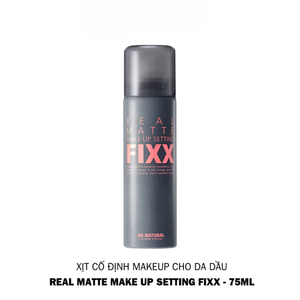Xịt khoá nền So Natural Makeup Setting Fixx 120ml sương cực mịn tinh tế giúp lớp trang điểm bám chặt