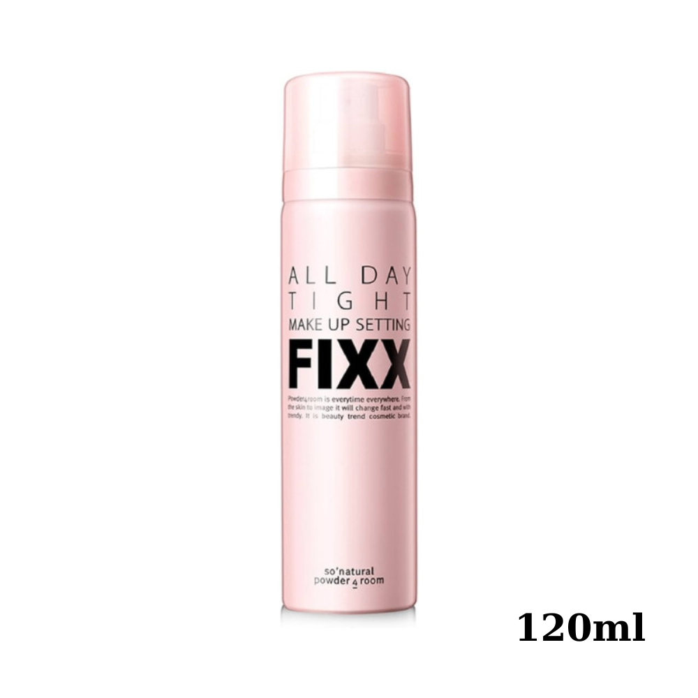 Xịt khoá nền So Natural Makeup Setting Fixx 120ml sương cực mịn tinh tế giúp lớp trang điểm bám chặt