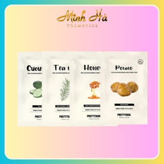 Mặt nạ Prettyskin Total Solution Essential Sheet Mask 23g cải thiện lão hóa, cấp ẩm, làm dịu da