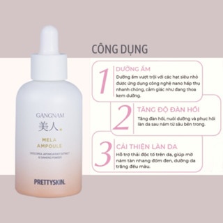 Tinh chất dưỡng ẩm mờ thâm nám Prettyskin GangNam Mela Ampoule 50ml dưỡng ẩm dưỡng sáng da