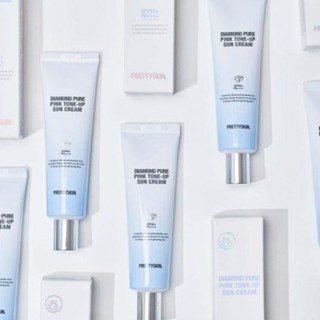 Kem chống nắng nâng tone Prettyskin Diamond Pure Pink Tone Up Sun Cream SPF50+ PA++++ 50ml bảo vệ da ngăn ngừa lão hóa