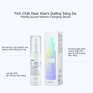Serum dưỡng trắng da Dear Klairs Freshly Juiced Vitamin Charging 30ml dưỡng da sáng đều màu, tăng độ đàn hồi