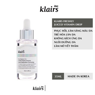 Serum Klairs Freshly Juiced Vitamin Drop 35ml dưỡng sáng da mờ thâm