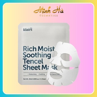 Mặt nạ Klairs Rich Moist Soothing Tencel Sheet Mask 25ml dưỡng ẩm bảo vệ da