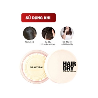 Phấn tóc gội đầu dạng khô So Natural Hair Dry Powder Perfume 4g kiểm soát dầu với hương nước hoa