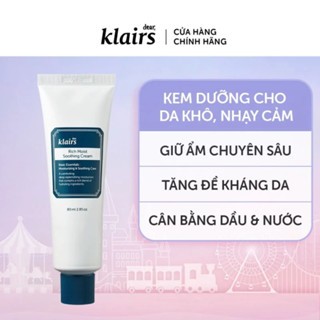 Kem dưỡng ẩm Klairs Rich Moist Soothing Cream 80ml dành cho da khô mất nước