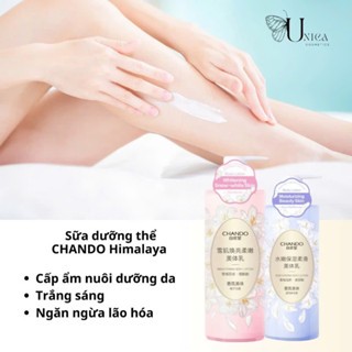 Sữa tắm và dưỡng thể CHANDO Moisturizing Brightening Body Lotion 600ml dưỡng ẩm mềm mại
