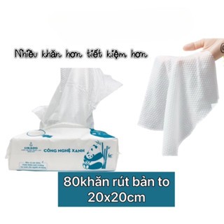 Khăn khô lau mặt LIKADO 80 tờ chất vải mềm mại tiện lợi