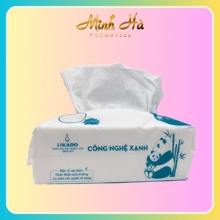 Khăn khô lau mặt LIKADO 80 tờ chất vải mềm mại tiện lợi