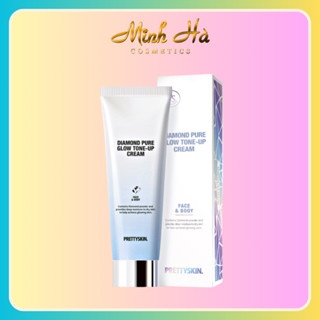 Kem dưỡng nâng tone Prettyskin Face & Body Diamond Pure Glow Tone Up Cream 100ml cho da sáng mịn